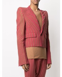 Мужской красный пиджак с вышивкой от Rick Owens