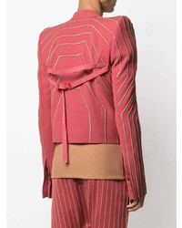 Мужской красный пиджак с вышивкой от Rick Owens