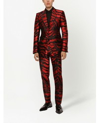 Мужской красный пиджак с принтом от Dolce & Gabbana