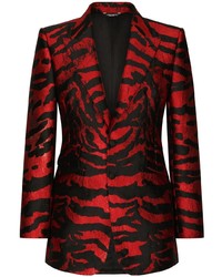 Мужской красный пиджак с принтом от Dolce & Gabbana