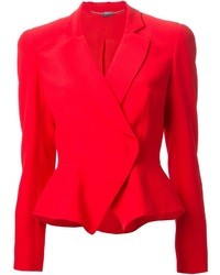 Женский красный пиджак от Alexander McQueen