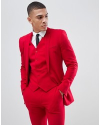 Мужской красный пиджак от ASOS DESIGN