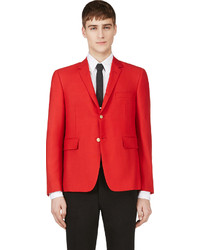 Мужской красный пиджак от Thom Browne