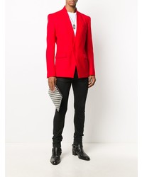 Мужской красный пиджак от Balmain