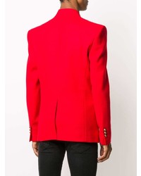 Мужской красный пиджак от Balmain
