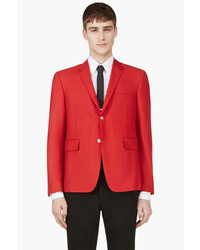 Мужской красный пиджак от Thom Browne
