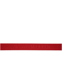 Мужской красный ремень из плотной ткани от Alexander McQueen