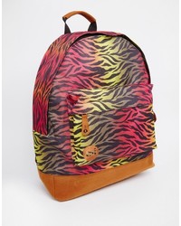 Женский красный рюкзак из плотной ткани с принтом от Mi-pac