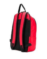 Мужской красный рюкзак из плотной ткани с принтом от Diesel