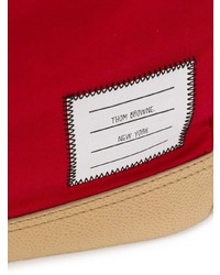 Мужской красный рюкзак из плотной ткани от Thom Browne