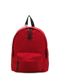 Мужской красный рюкзак из плотной ткани от Maison Margiela