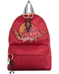 Женский красный рюкзак с вышивкой от See by Chloe