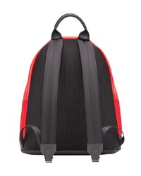 Мужской красный рюкзак с принтом от Fendi