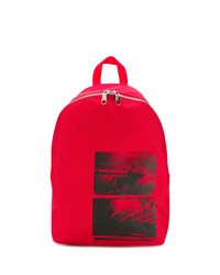 Мужской красный рюкзак с принтом от Calvin Klein Jeans