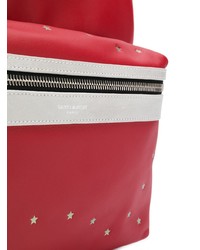 Мужской красный рюкзак с принтом от Saint Laurent
