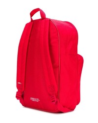 Мужской красный рюкзак с принтом от adidas
