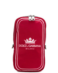Мужской красный рюкзак с принтом от Dolce & Gabbana