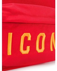 Мужской красный рюкзак с принтом от DSQUARED2