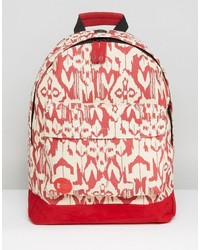 Женский красный рюкзак с принтом от Mi-pac