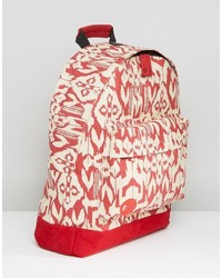 Женский красный рюкзак с принтом от Mi-pac