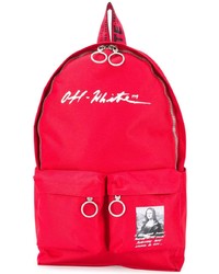 Мужской красный рюкзак с принтом от Off-White
