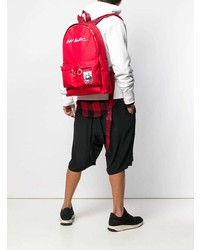 Мужской красный рюкзак с принтом от Off-White