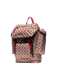 Мужской красный рюкзак с принтом от Burberry