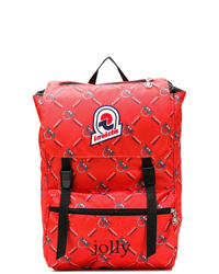 Женский красный рюкзак с принтом от Pinko