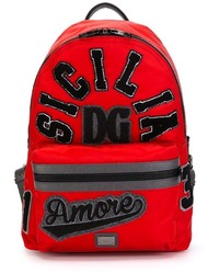 Мужской красный рюкзак от Dolce & Gabbana
