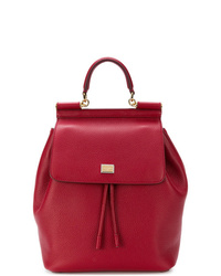 Женский красный рюкзак от Dolce & Gabbana