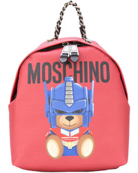 Женский красный рюкзак от Moschino