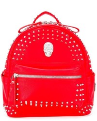 Женский красный рюкзак от Philipp Plein