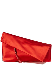Красный сатиновый клатч от Diane von Furstenberg