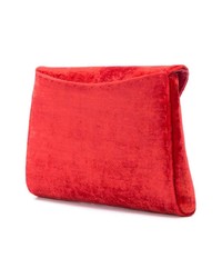 Красный сатиновый клатч от Tyler Ellis