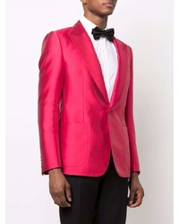 Мужской красный сатиновый пиджак от Dolce & Gabbana