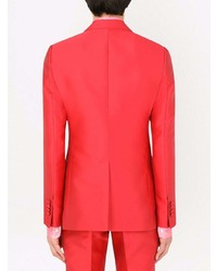 Мужской красный сатиновый пиджак от Dolce & Gabbana