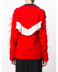 Женский красный свитер на молнии от Laneus