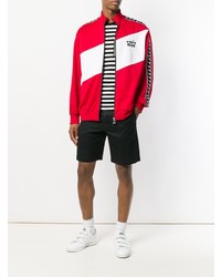 Мужской красный свитер на молнии от MSGM