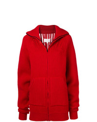 Женский красный свитер на молнии от Maison Margiela