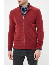 Мужской красный свитер на молнии от United Colors of Benetton