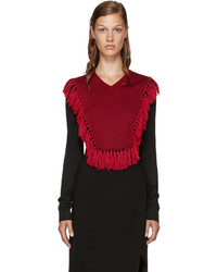 Женский красный свитер с v-образным вырезом от Altuzarra