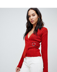 Женский красный свитер с v-образным вырезом от Asos Tall