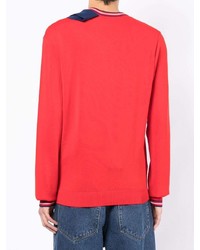 Мужской красный свитер с v-образным вырезом от Y/Project