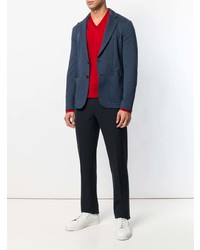 Мужской красный свитер с v-образным вырезом от Lanvin