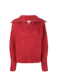 Женский красный свитер с v-образным вырезом от Isabel Marant Etoile