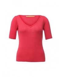 Женский красный свитер с v-образным вырезом от Kruebeck