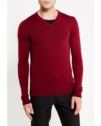 Мужской красный свитер с v-образным вырезом от Riggi
