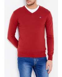 Мужской красный свитер с v-образным вырезом от Season 4 Reason