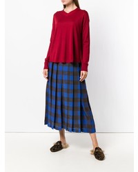 Женский красный свитер с v-образным вырезом от Aspesi