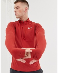 Мужской красный свитер с воротником на молнии от Nike Running